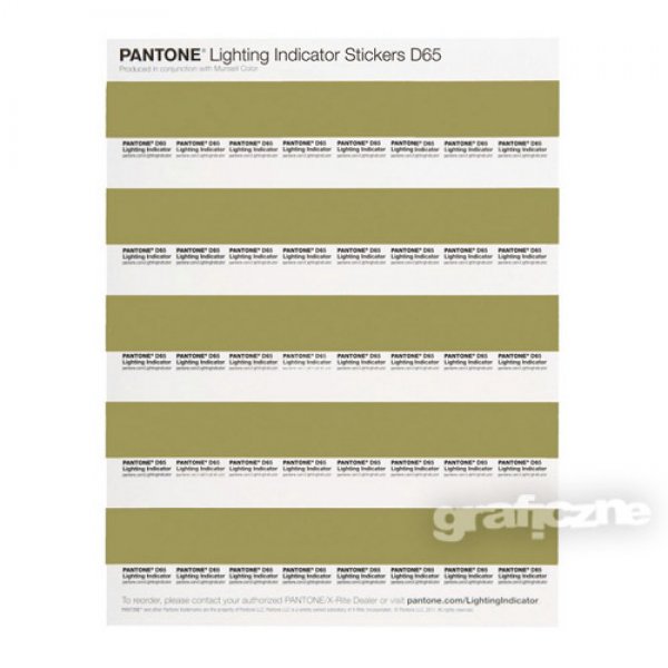 PANTONE Lighting Indicator Stickers D65