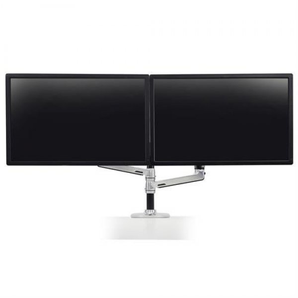 Ergotron - LX Dual Stacking Arm - uchwyt biurkowy na dwa monitory lub monitor i laptop (polerowane aluminium)