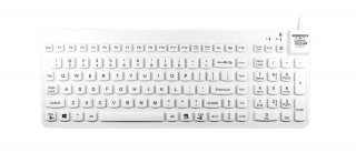 Man&Machine Really Cool Keyboard - medyczna, dezynfekowalna, niskoprofilowa klawiatura (biała)